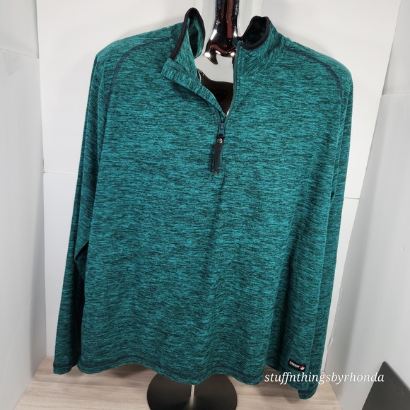 Canada Weather Gear Mens‎ Green Pullover XXL, 1/4 Zip Up Quick Dry - Picture 2 of 12